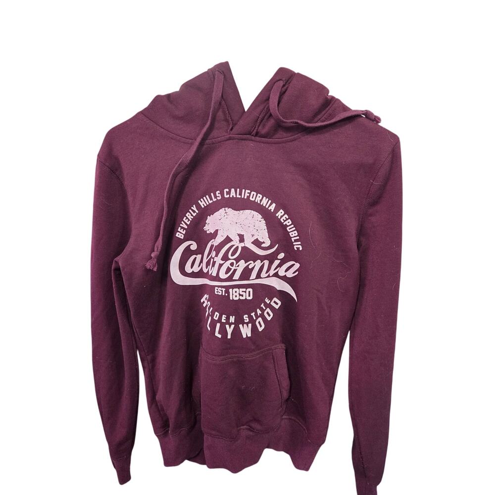 Maroon "California" Pullover Hoodie - ever hottie - S